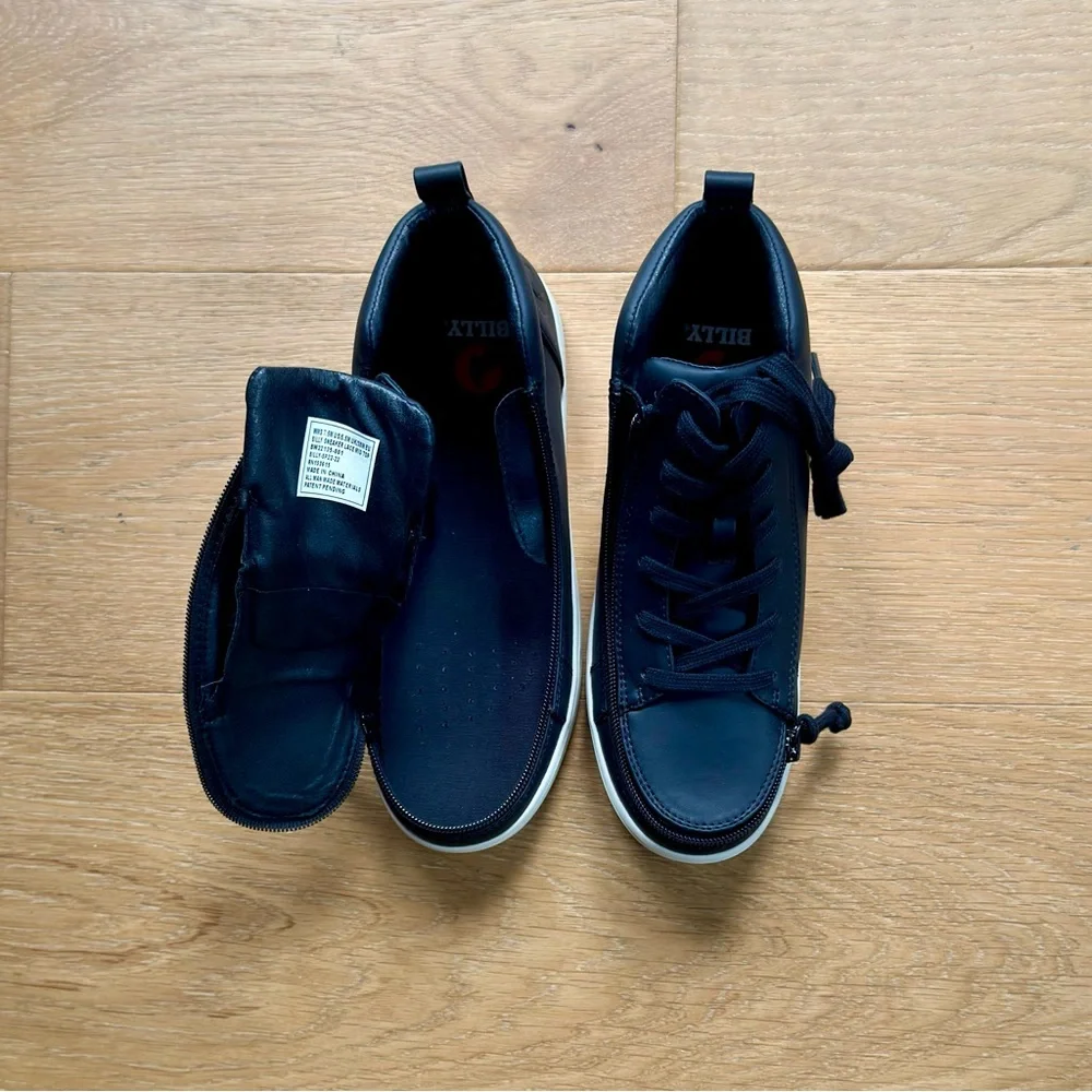 NWT Billy Footwear Sneakers Mid Top Black Easy On/Off Zipper Women’s 7.5 - Picture 3 of 14